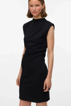 Vestido curto com gola Perkins