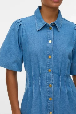 Vestido curto de algodão