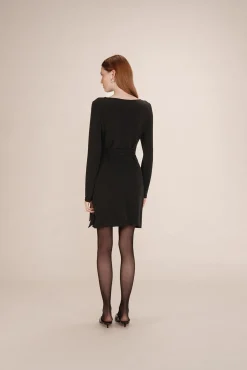 Vestido curto de lurex