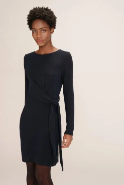 Vestido curto de lurex