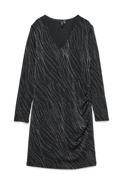 Vestido curto de lurex plus size