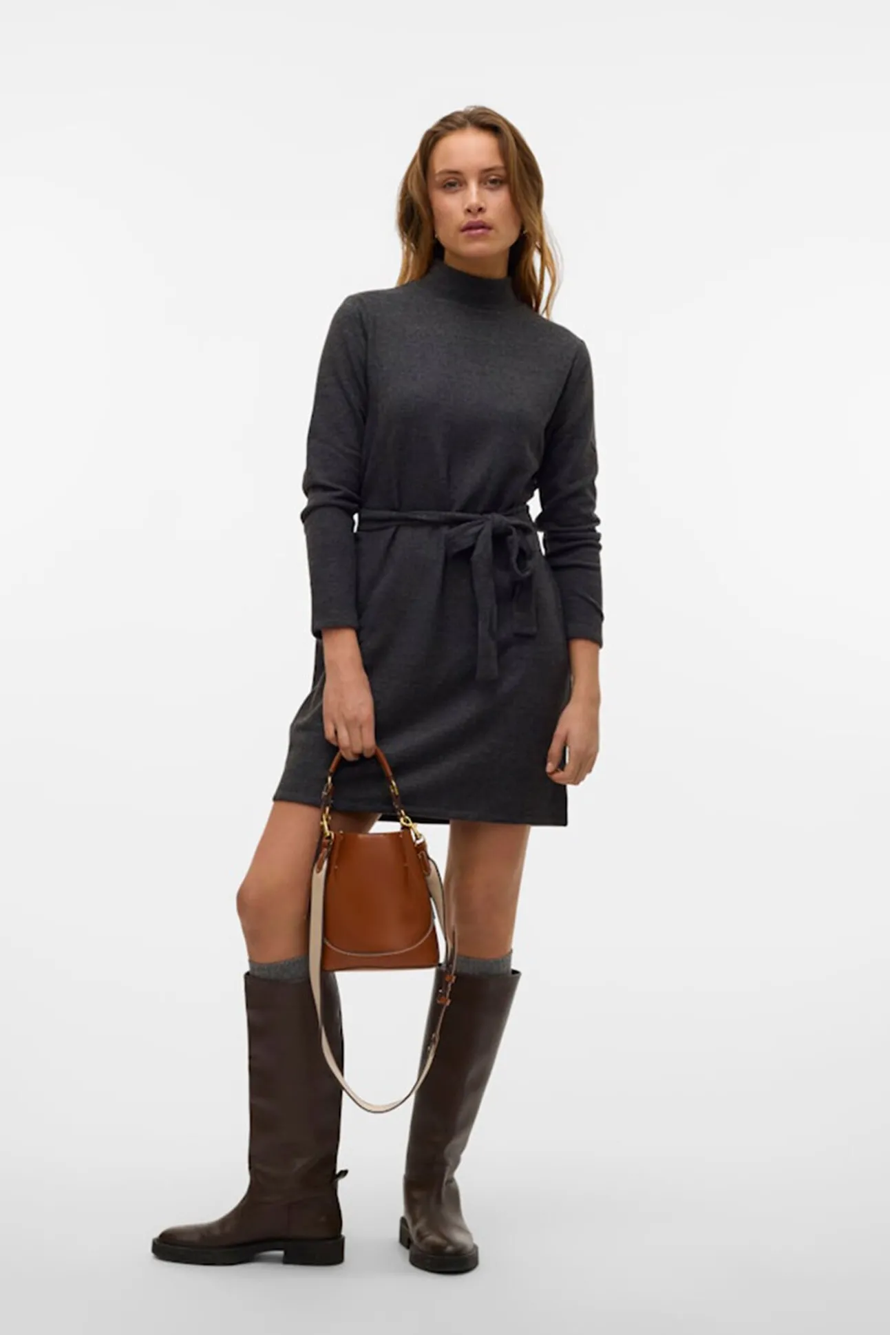 Vestido curto de malha