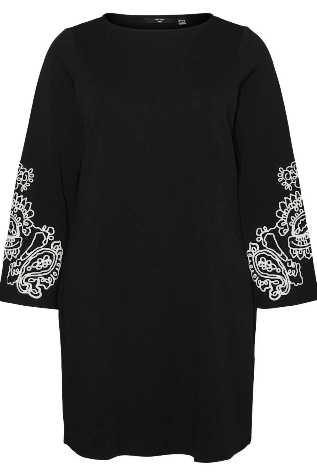 Vestido curto de manga comprida Curve