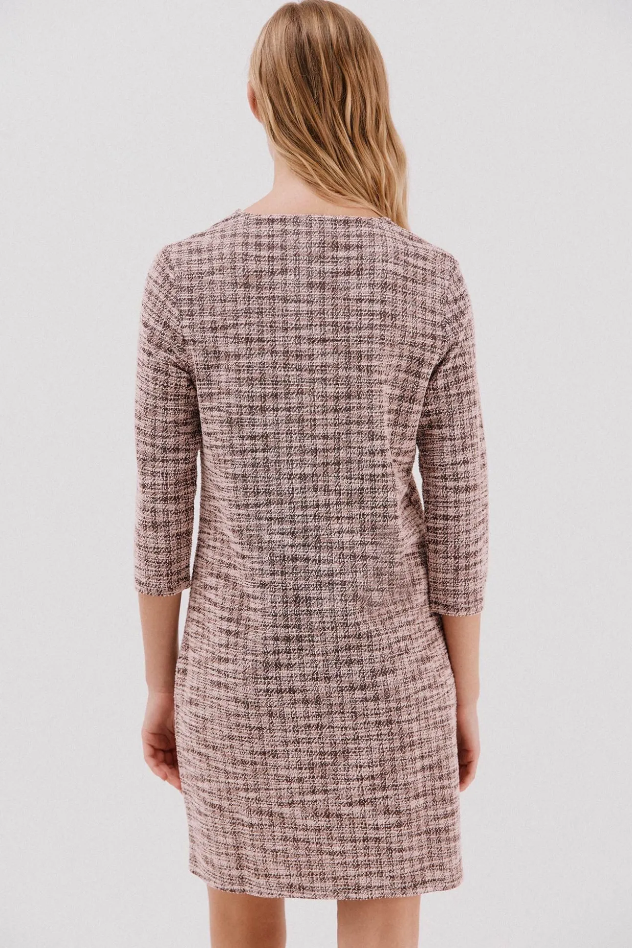 Vestido curto de tweed