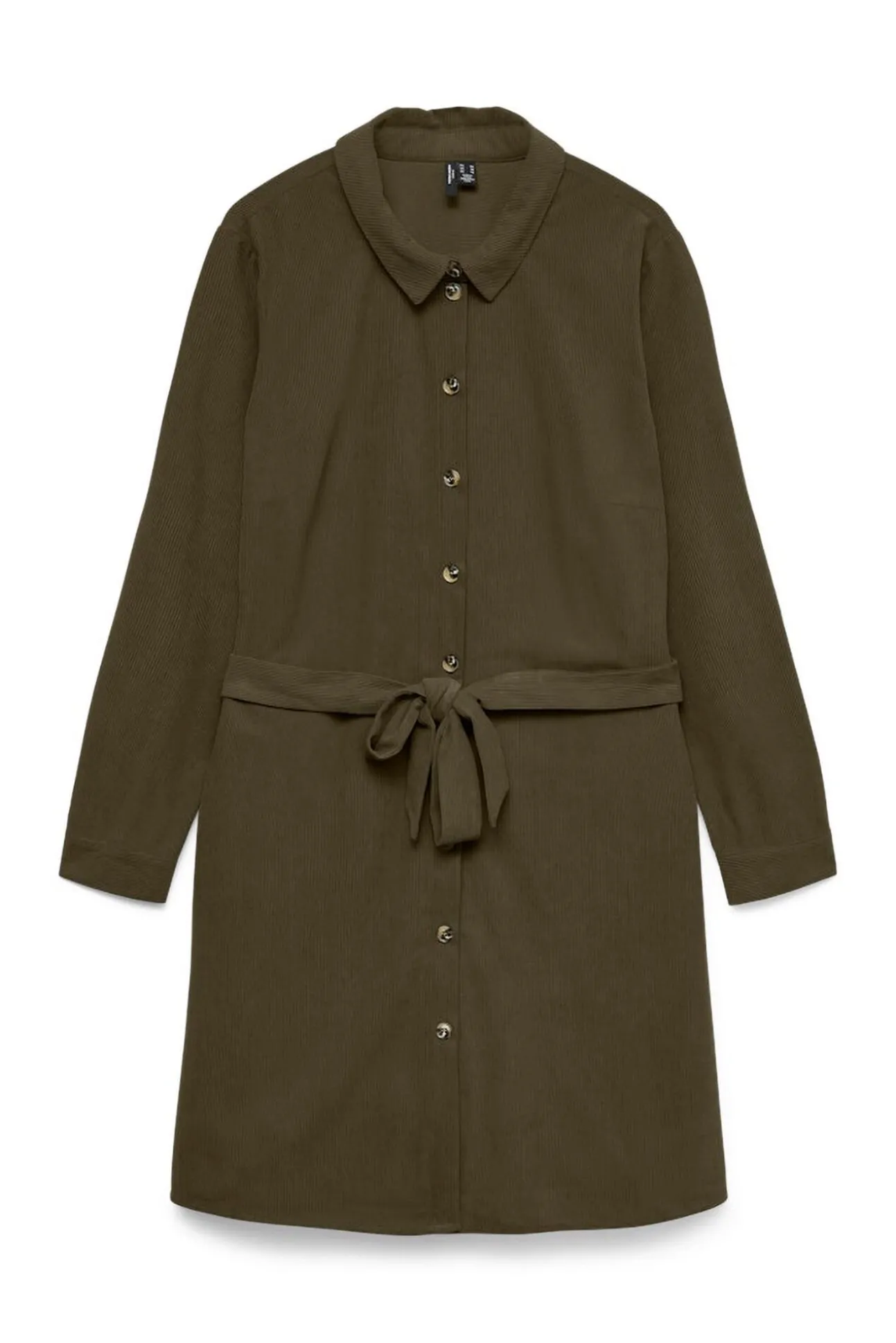 Vestido curto de veludo cotelê plus size