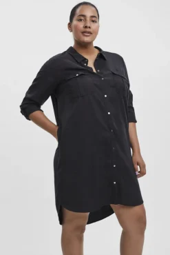 Vestido curto denim tamanho grande