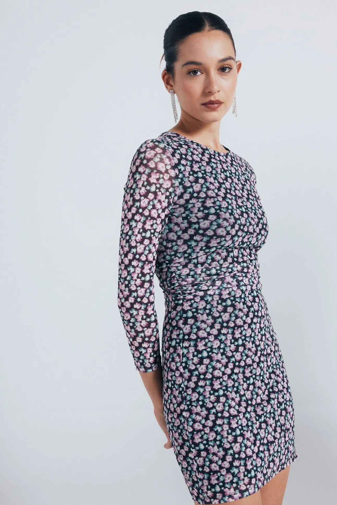 Vestido curto estampado