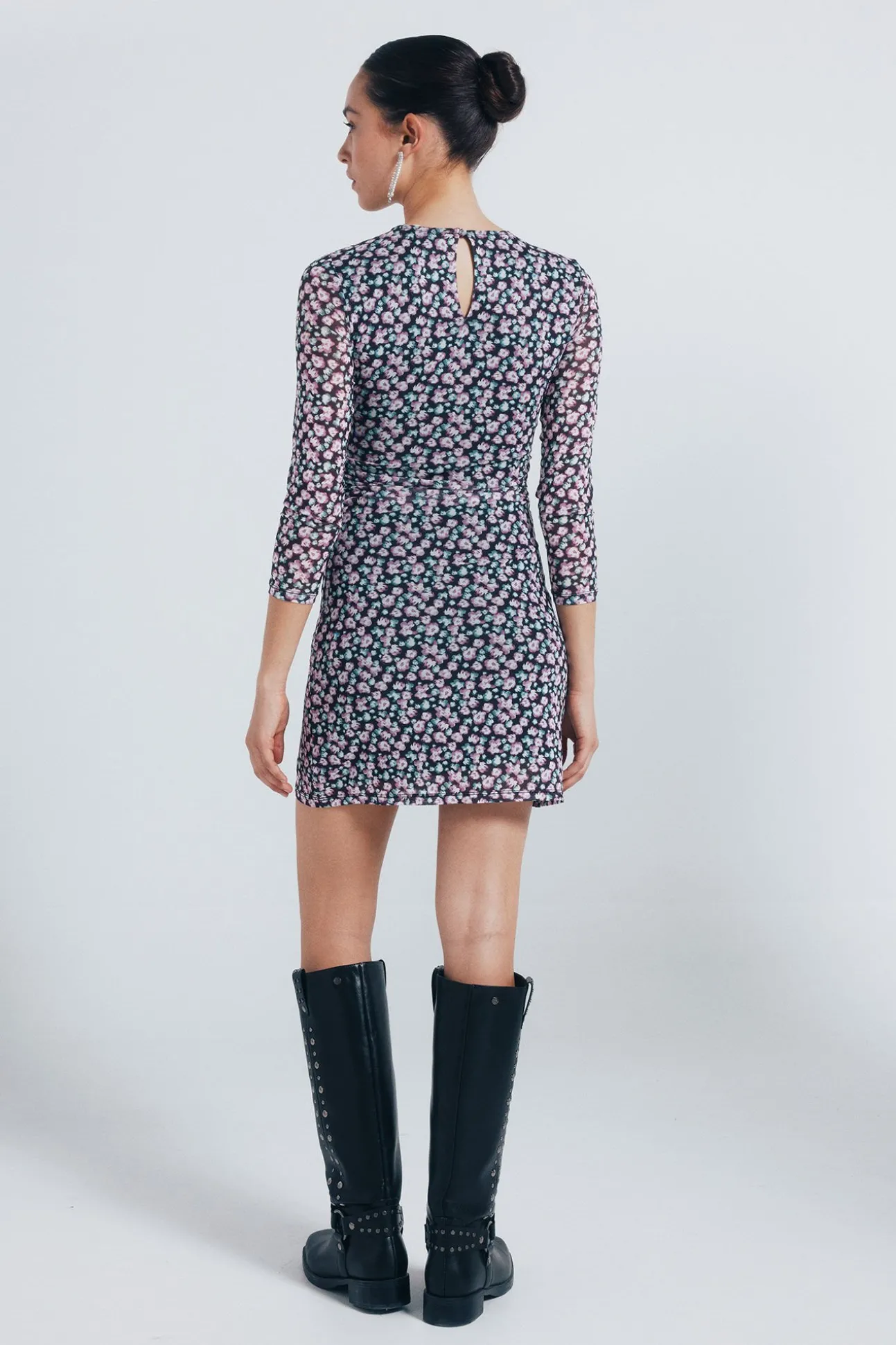 Vestido curto estampado