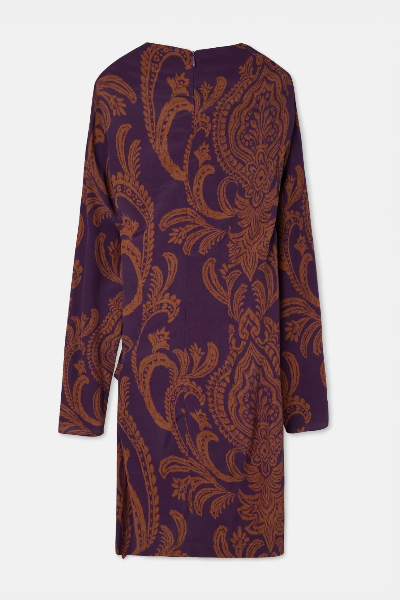 Vestido curto estampado drapeado
