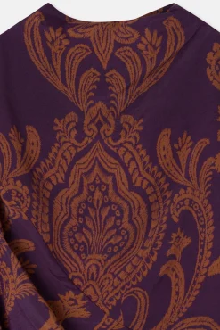 Vestido curto estampado drapeado