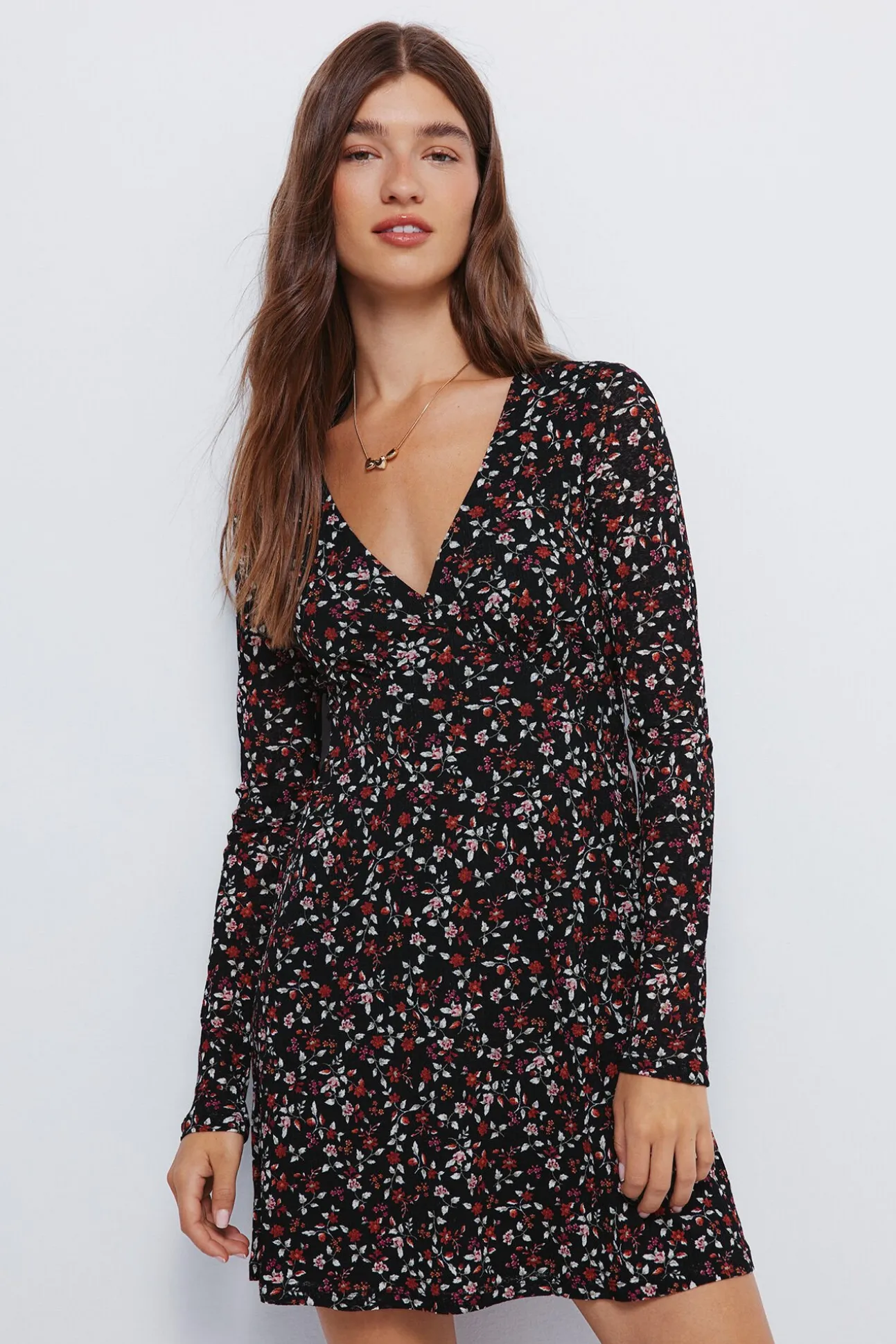 Vestido curto floral