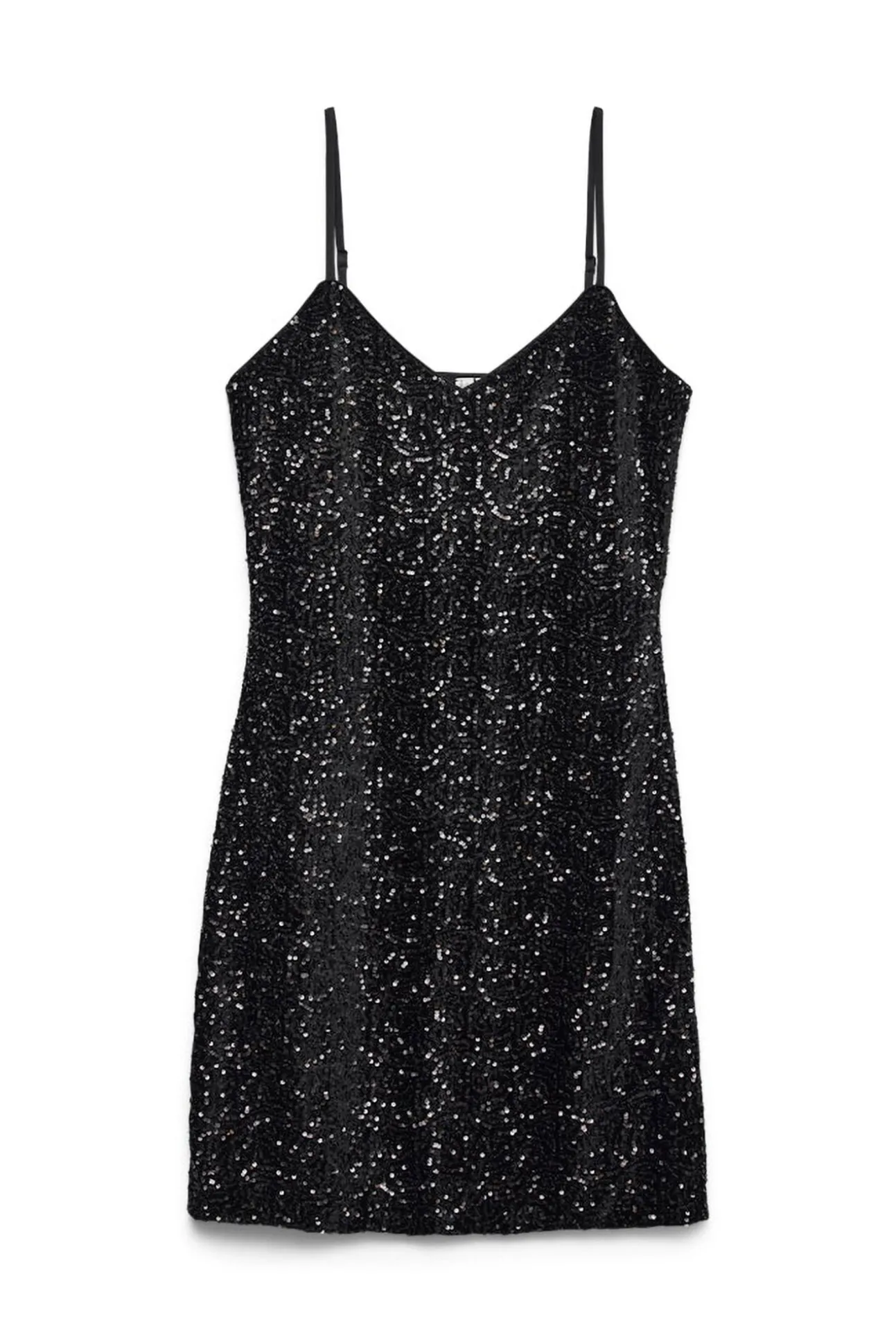 Vestido de alças de lantejoulas