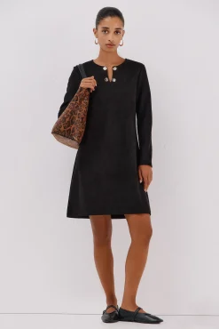 Vestido de camurça