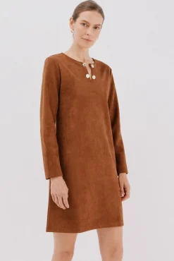Vestido de camurça
