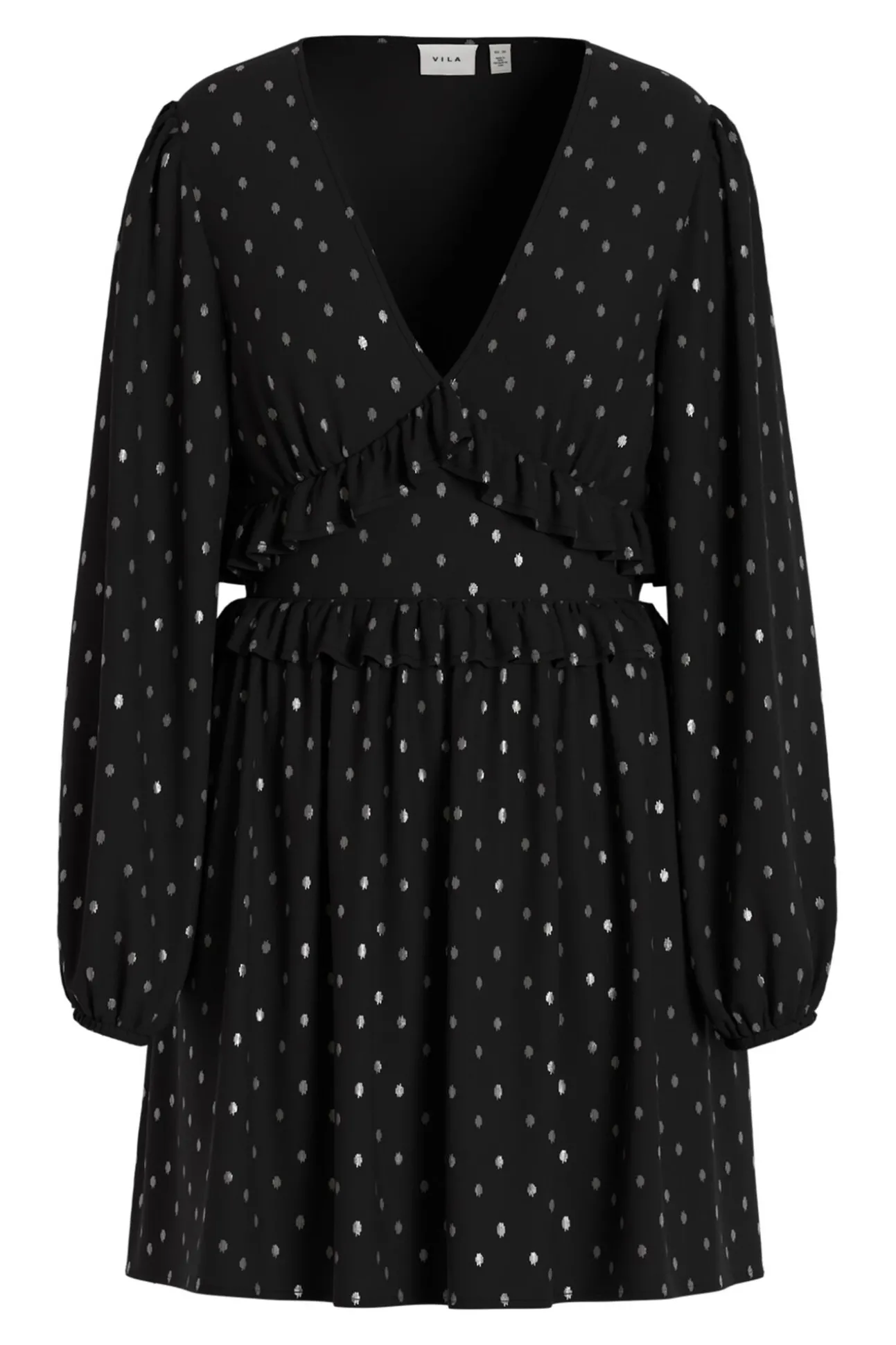 Vestido de chiffon com lurex