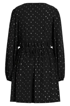 Vestido de chiffon com lurex