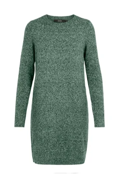 Vestido de malha com malha gola redonda