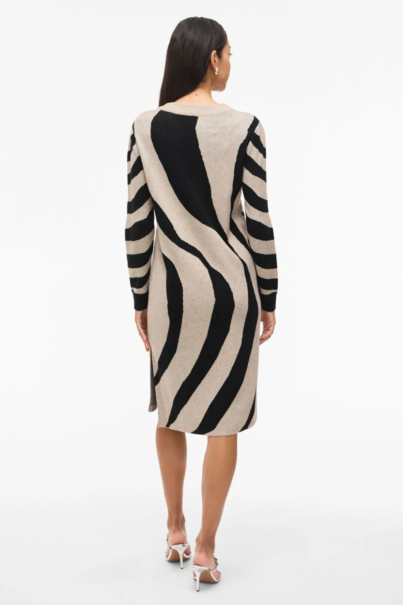 Vestido de malha com viscose