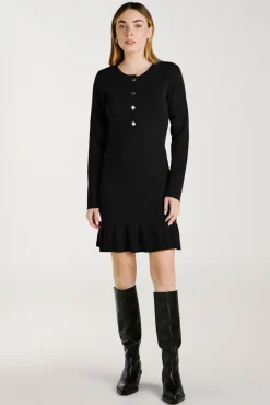 Vestido de malha com viscose