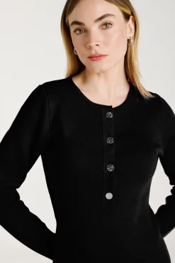 Vestido de malha com viscose