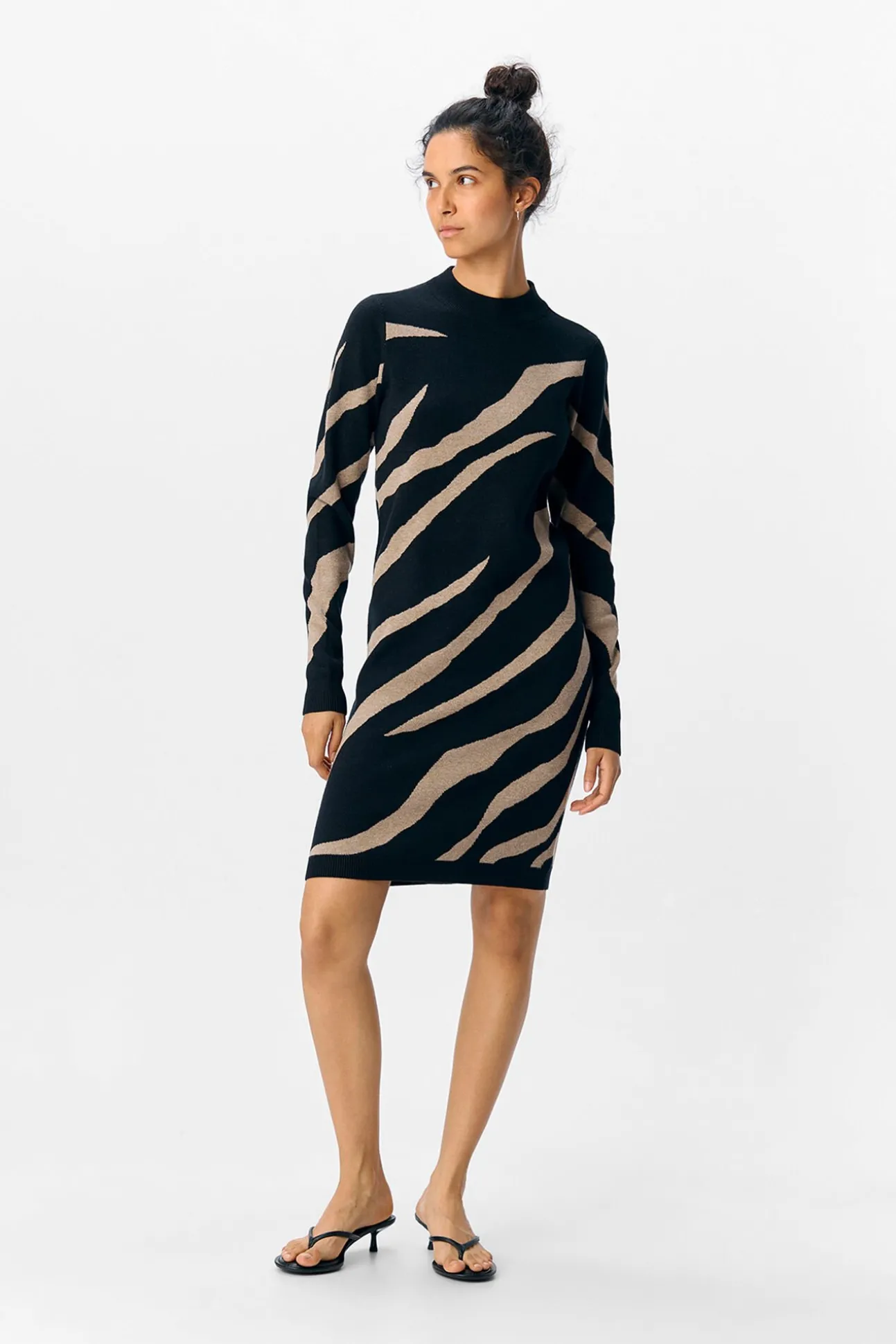 Vestido de malha estampado