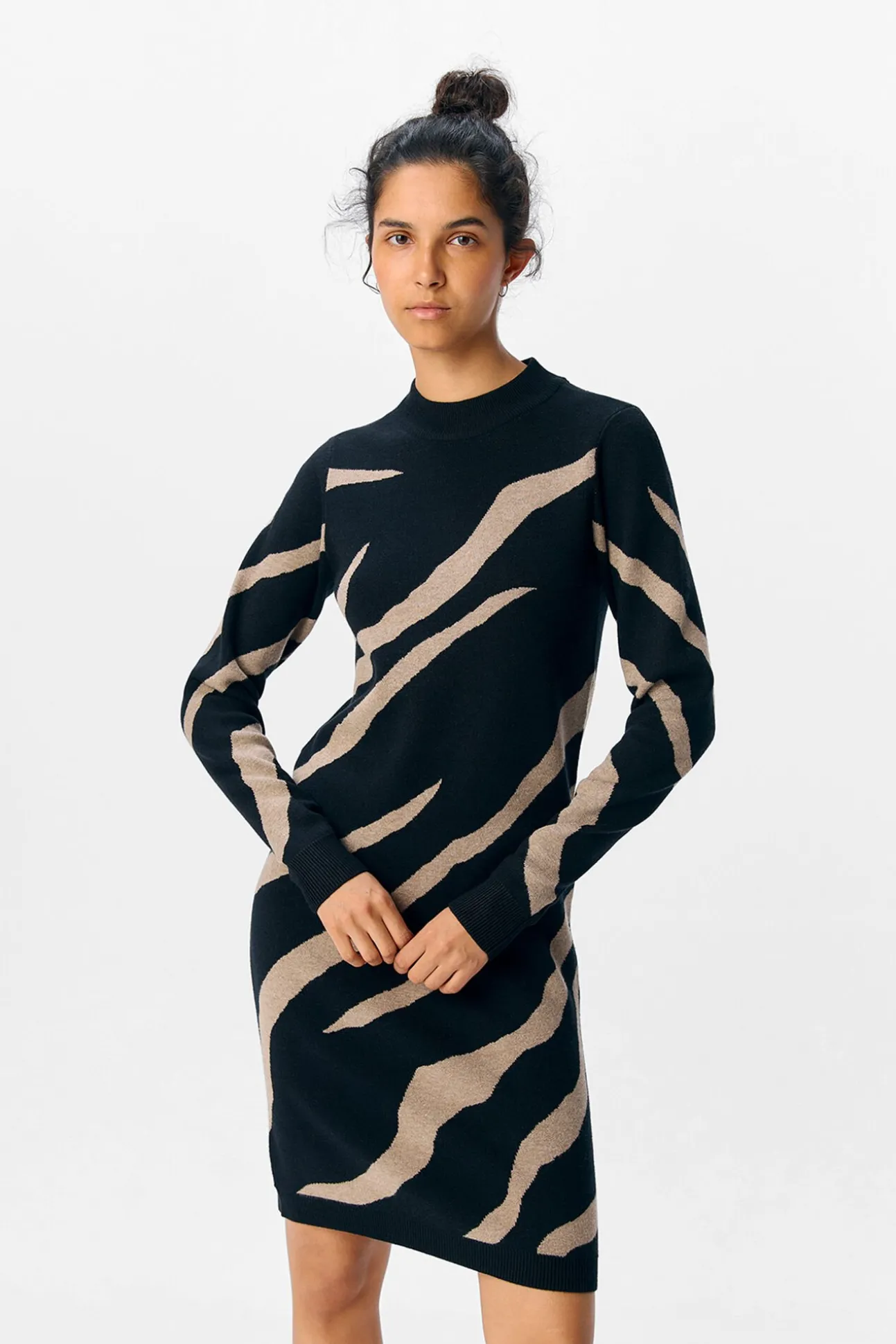 Vestido de malha estampado