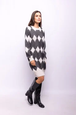 Vestido de malha estampado