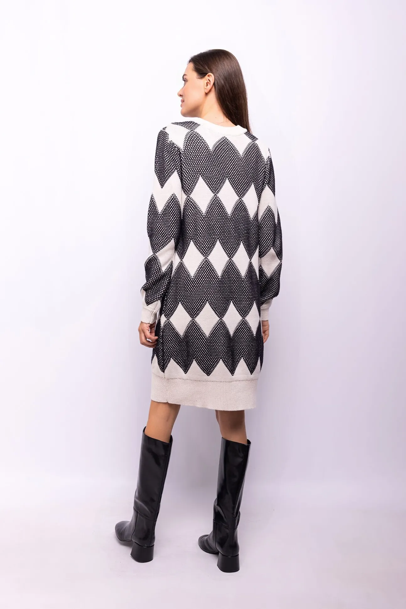 Vestido de malha estampado