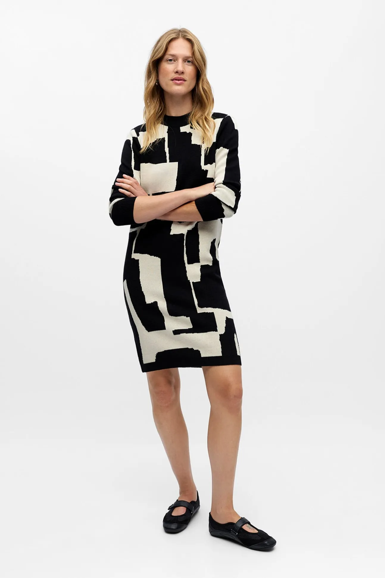 Vestido de malha estampado