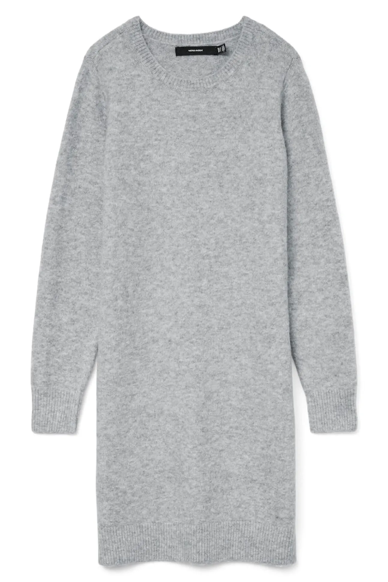 Vestido de malha manga plus size