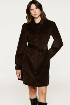Vestido de veludo cotelê de algodão orgânico