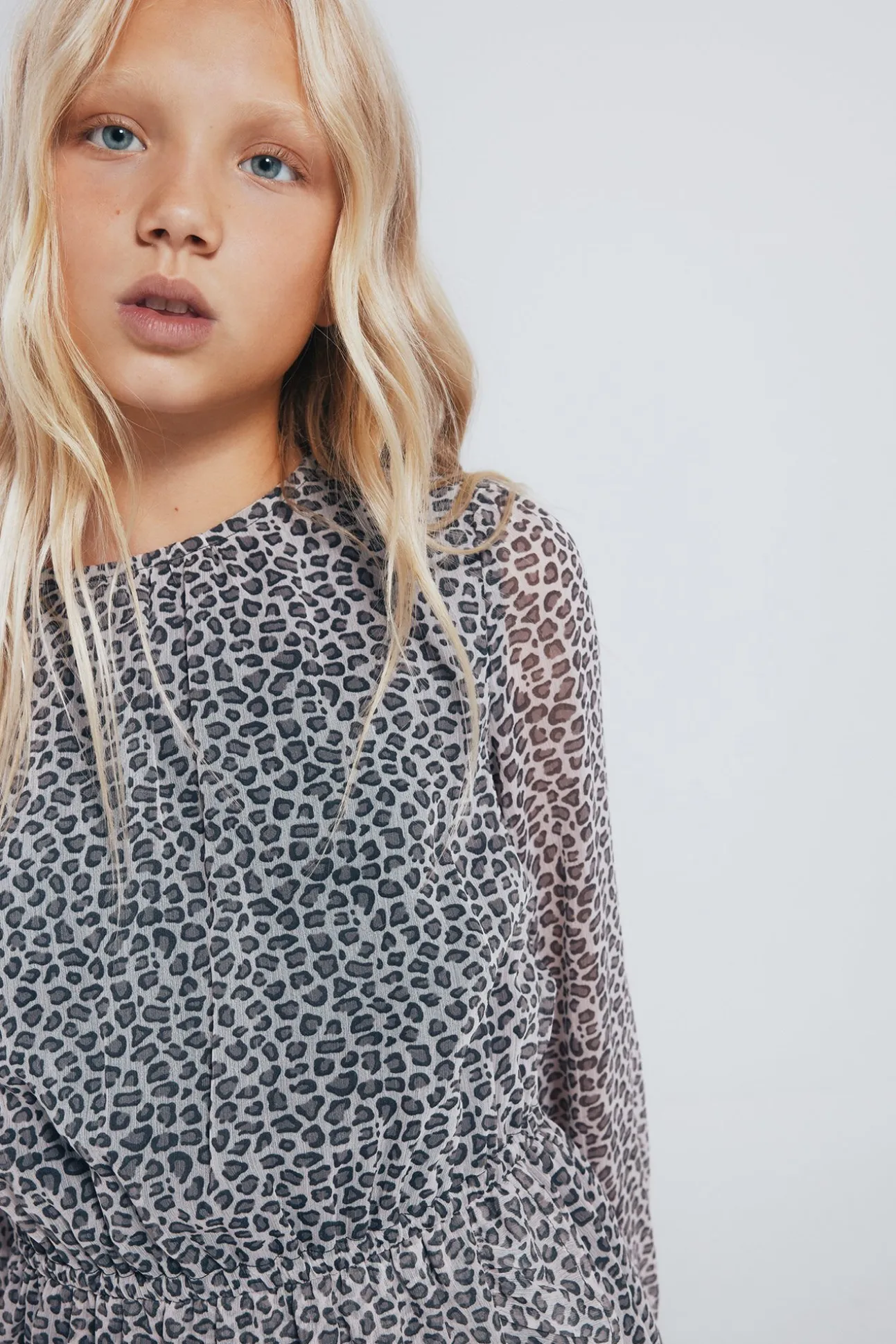 Vestido estampado animal para meninas