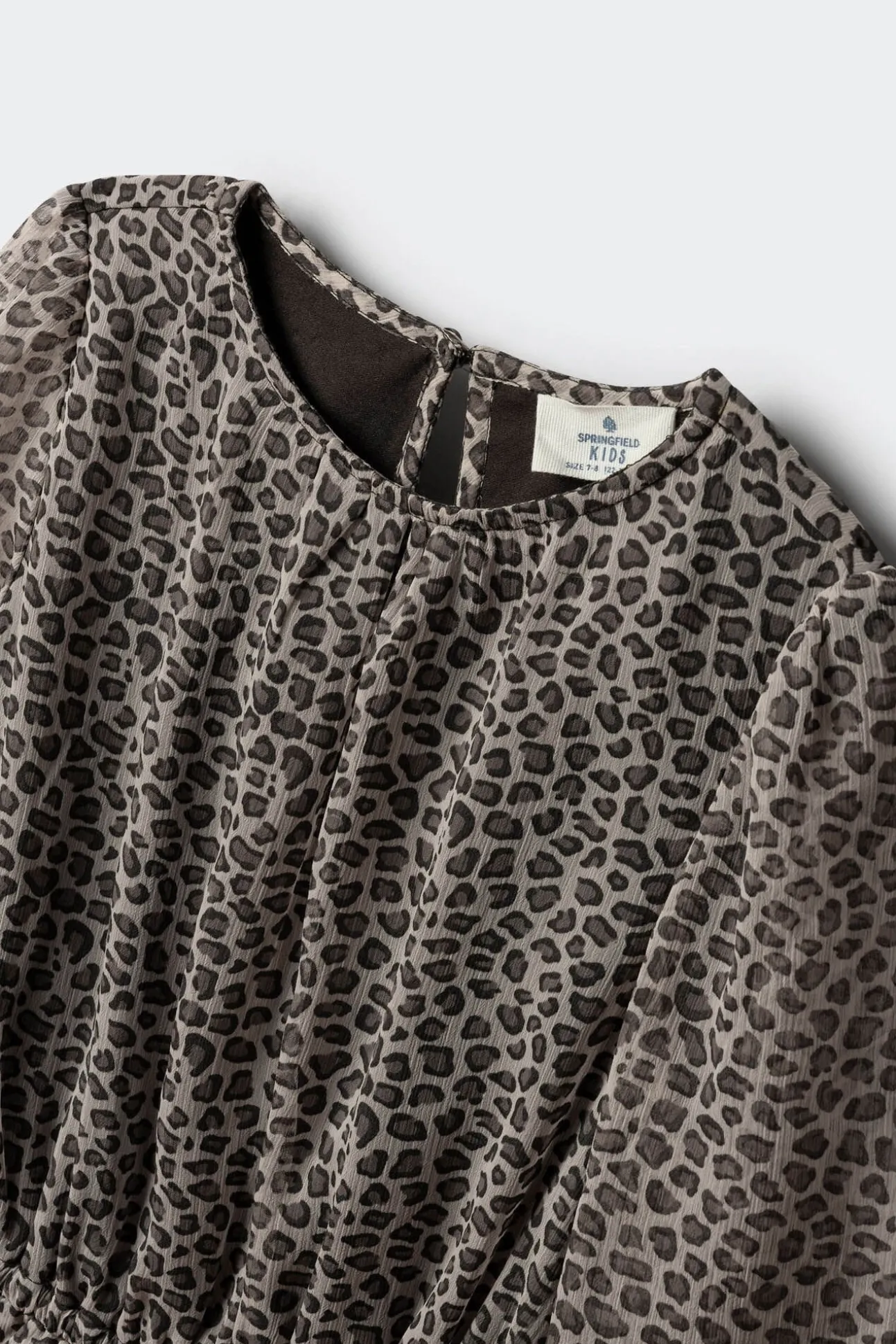 Vestido estampado animal para meninas