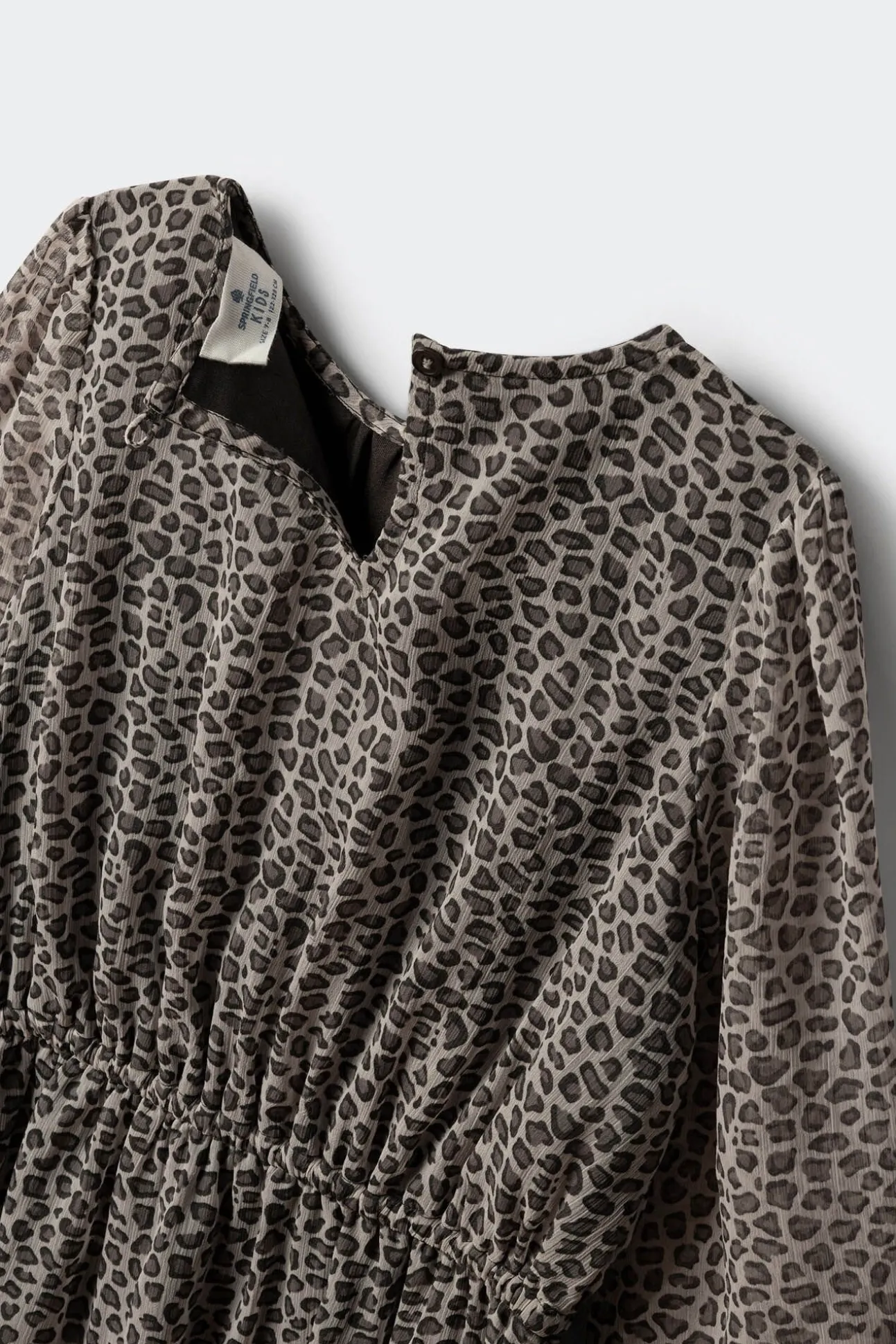 Vestido estampado animal para meninas