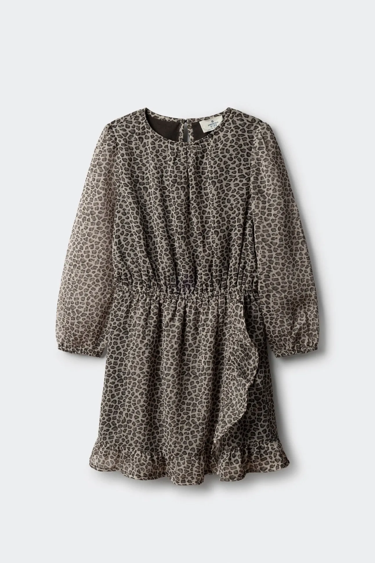 Vestido estampado animal para meninas