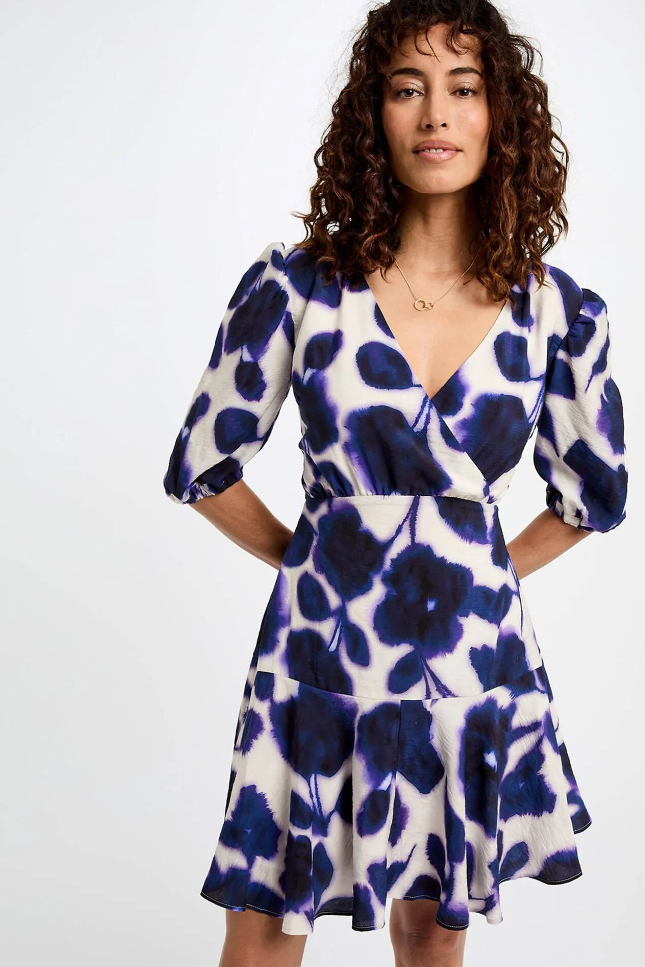 Vestido estampado flare