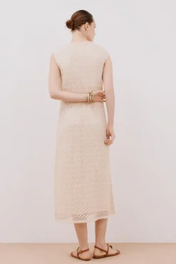 Vestido estruturado com lurex e halter