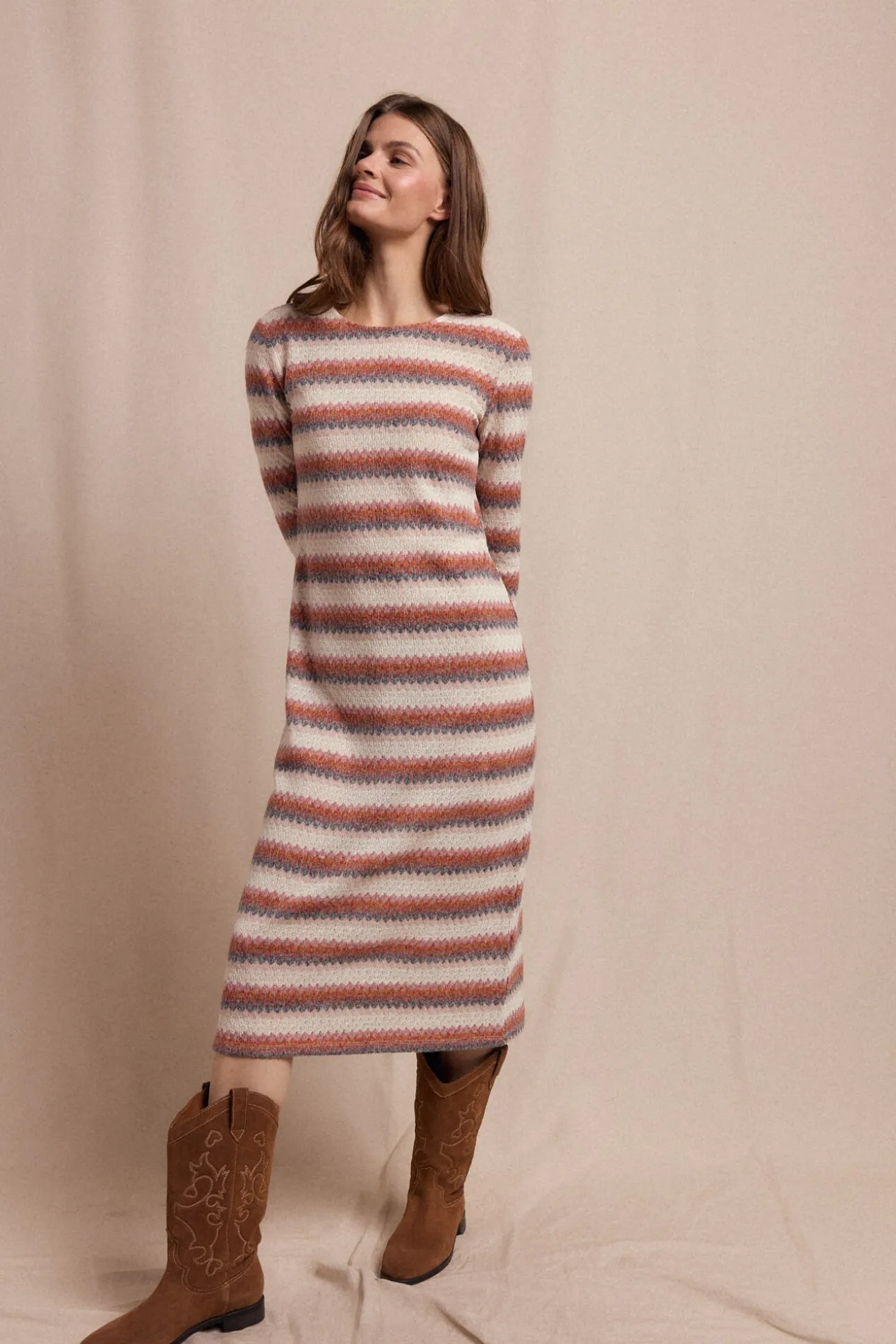 Vestido estruturado multicolor