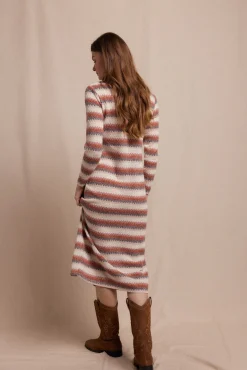 Vestido estruturado multicolor