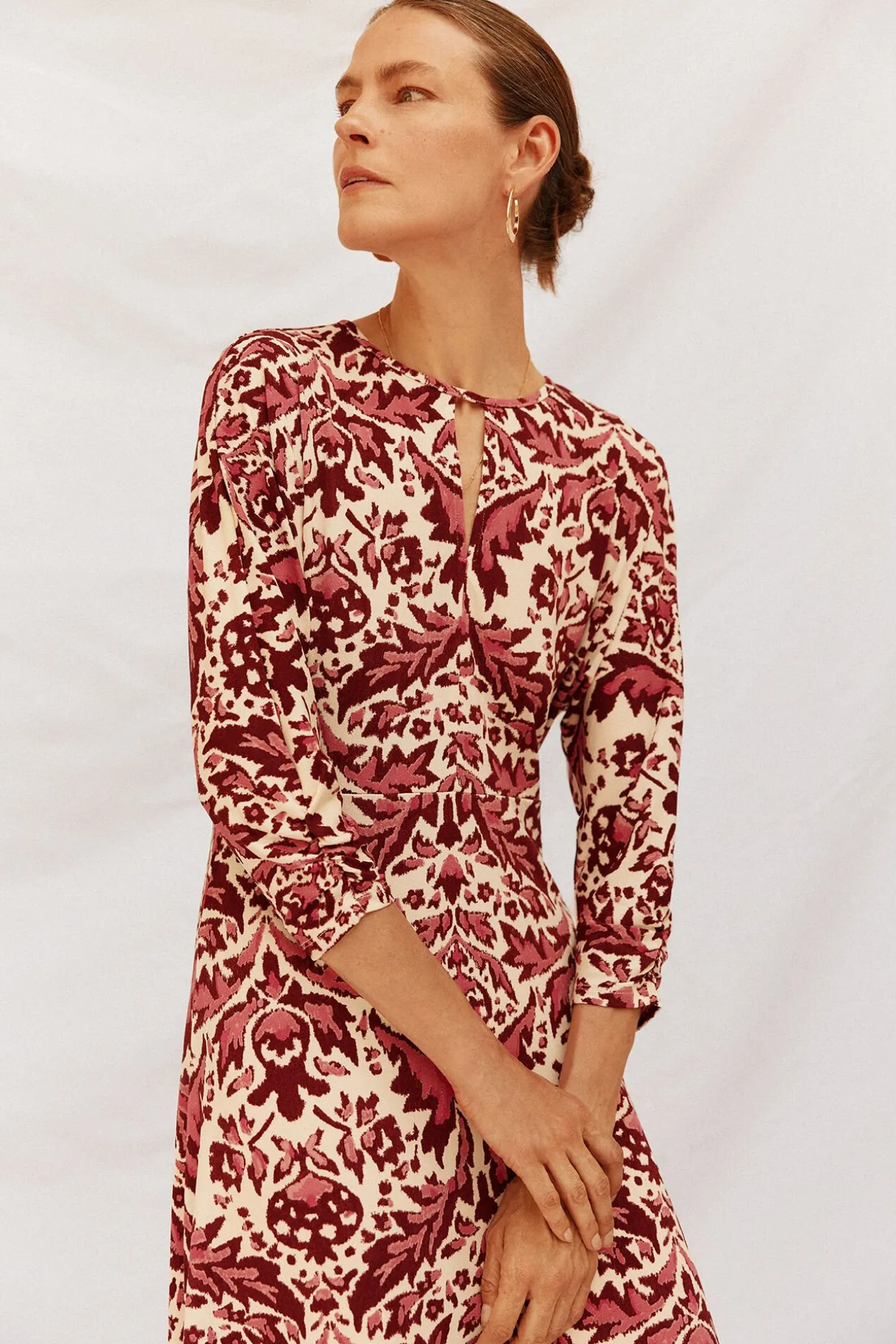 Vestido largo estampado