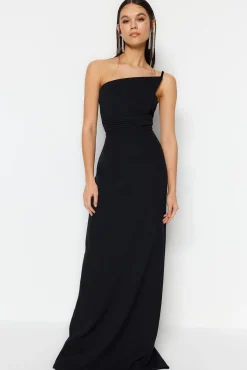 Vestido longo assimétrico