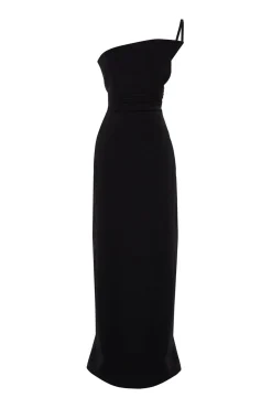 Vestido longo assimétrico