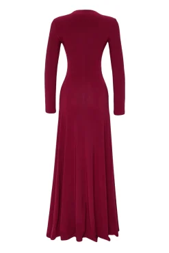 Vestido longo com decote em V
