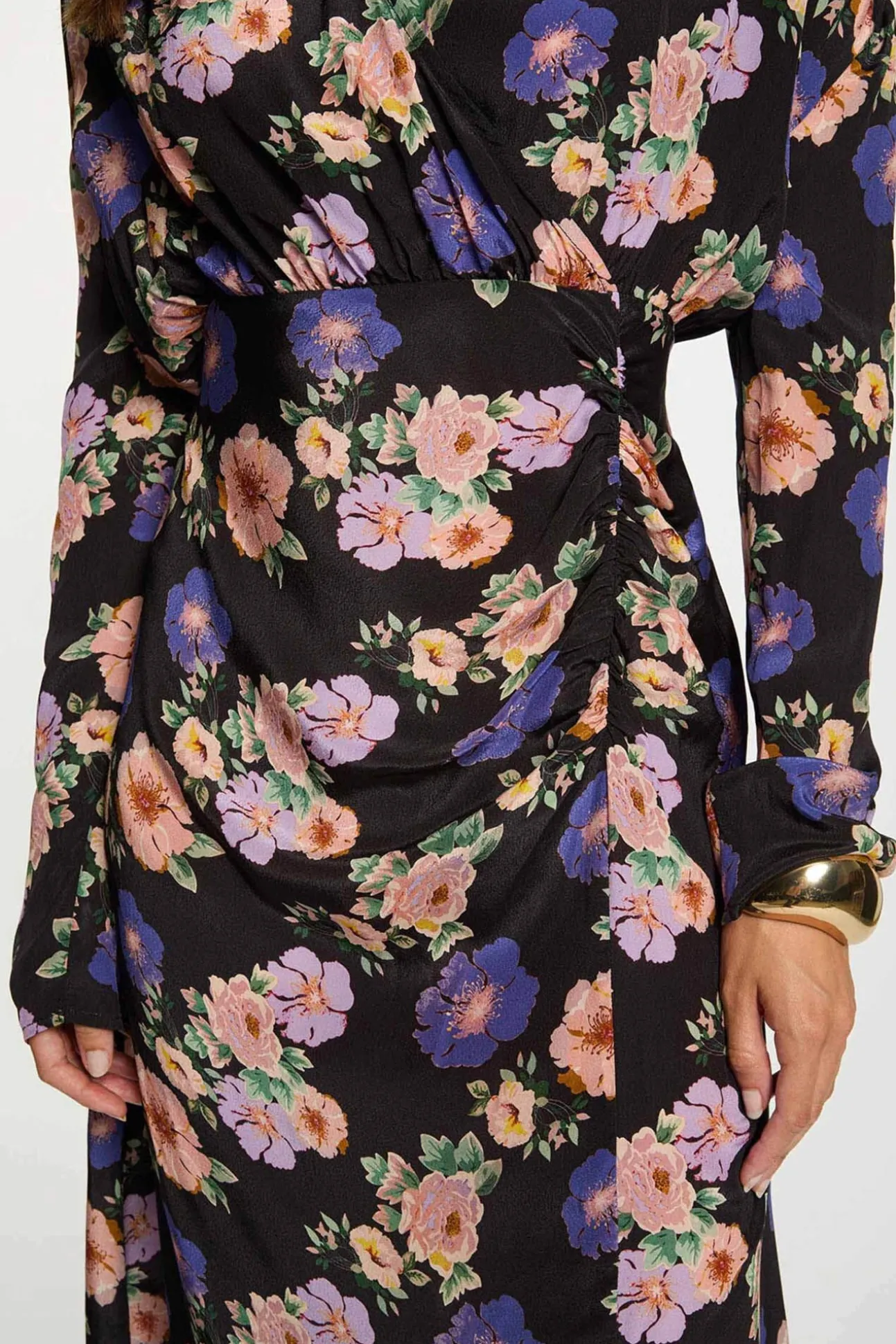 Vestido longo de cetim
