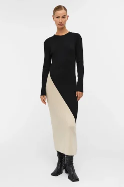 Vestido longo de malha