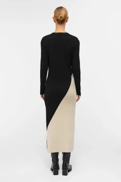 Vestido longo de malha