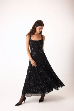 Vestido longo espelhado