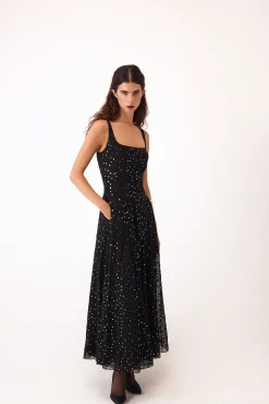 Vestido longo espelhado