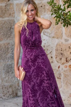 Vestido longo estampado
