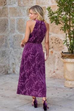 Vestido longo estampado